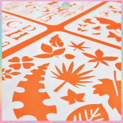 Thước nhựa rỗng Hotis vẽ hình, tô màu, hoạt tiết hoạt hình dễ thương - Set 4 tấm size A5