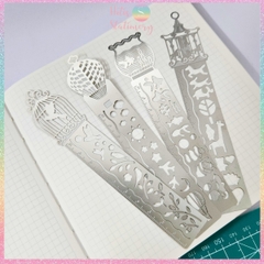 [HOTIS] Thẻ đánh dấu sách Ruler Bookmark thẻ kẹp sách thước rỗng vẽ họa tiết độc đáo