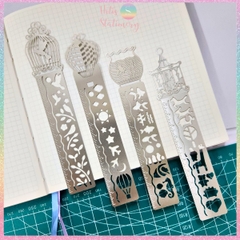 [HOTIS] Thẻ đánh dấu sách Ruler Bookmark thẻ kẹp sách thước rỗng vẽ họa tiết độc đáo