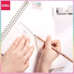[HOTIS] Thước kẻ trong suốt Deli 18/ 20/ 30cm chất liệu PS bền chống trầy xước cho học sinh nvvp