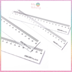 [HOTIS] Thước kẻ trong suốt Deli 18/ 20/ 30cm chất liệu PS bền chống trầy xước cho học sinh nvvp