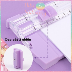 [HOTIS] 10 MÀU - Bàn Cắt Giấy Mini A5 Có Thước Gấp – Dụng Cụ Handmade, DIY Chính Xác & Tiện Lợi