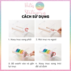 [HOTIS] Dụng cụ cắt băng keo washi trong suốt xinh xắn và tiện lợi