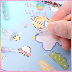 [HOTIS] 18 MÀU - Bút khắc họa tiết trên giấy/ sticker thân bút trang trí hạt màu xinh xắn