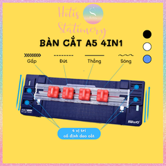[HOTIS] Bàn cắt giấy A5/A4 KW-triO Light Trimmer 4in1, 4 dao cắt/ 4 kiểu/ 2 chiều/ có thước gấp - No.13045
