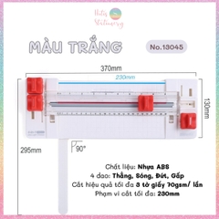 [HOTIS] Bàn cắt giấy A5/A4 KW-triO Light Trimmer 4in1, 4 dao cắt/ 4 kiểu/ 2 chiều/ có thước gấp - No.13045
