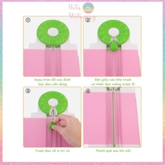 Bàn cắt giấy A4 12 dao Jef Trimmer cắt nét thẳng, đứt, răng cưa DIY