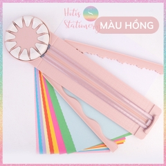 Bàn cắt giấy A4 12 dao Jef Trimmer cắt nét thẳng, đứt, răng cưa DIY