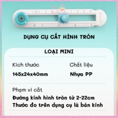 [HOTIS] Dụng cụ cắt hình tròn xoay 360 độ làm thủ công handmade DIY