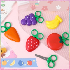 [HOTIS] Kéo trái cây mini đính nam châm, kéo cắt thủ công dành cho học sinh - KT 9.5X5.5cm