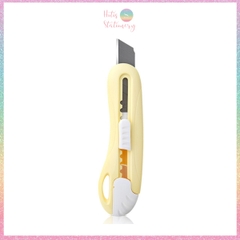 [HOTI] Dao rọc giấy Deli lưỡi thép không gỉ - Dao rọc mini bỏ túi kim loại tiện lợi văn phòng học sinh màu pastel
