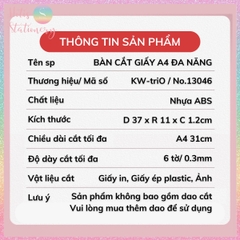 Bàn cắt giấy A4 đa năng KW-triO No.13046 Multi Trimmer Board 31cm - Không bao gồm dao cắt