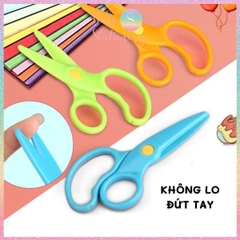[HOTIS] Kéo cắt giấy thủ công cho bé phát triển kỹ năng, kéo nhựa cho bé tập cắt giấy DIY handmade