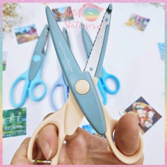 [HOTIS] Kéo răng cưa cắt giấy thủ công DIY handmade kéo lượn sóng quai to nhỏ
