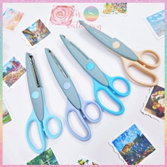 [HOTIS] Kéo răng cưa cắt giấy thủ công DIY handmade kéo lượn sóng quai to nhỏ