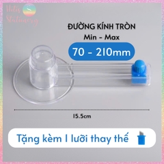 [HOTIS] Dao cắt hình tròn có thể điều chỉnh đường kính, cắt giấy thủ công - Kèm 1 dao thay thế