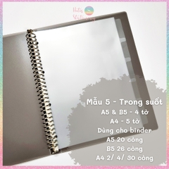 [HOTIS] Bìa phân trang nhiều màu - Phụ kiện sổ còng binder A5/ B5/ A4