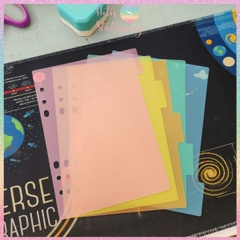 [HOTIS] Bìa phân trang nhiều màu - Phụ kiện sổ còng binder A5/ B5/ A4