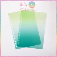 [HOTIS] Set 2 bìa lá nhựa rời A5/ B5/ A4 màu gradient, morandi làm sổ còng, planner