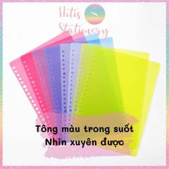 [HOTIS] Set 2 bìa lá nhựa rời A5/ B5/ A4 màu gradient, morandi làm sổ còng, planner