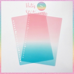 [HOTIS] Set 2 bìa lá nhựa rời A5/ B5/ A4 màu gradient, morandi làm sổ còng, planner