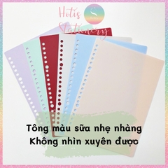 [HOTIS] Set 2 bìa lá nhựa rời A5/ B5/ A4 màu gradient, morandi làm sổ còng, planner