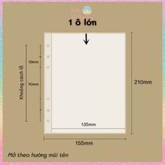 [HOTIS] Sheet meet Bìa lỗ A5 6 lỗ trong suốt đựng hình, sưu tầm card