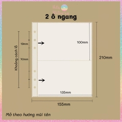 [HOTIS] Sheet meet Bìa lỗ A5 6 lỗ trong suốt đựng hình, sưu tầm card