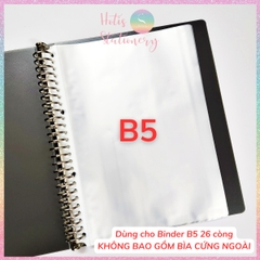 [HOTIS] Set 20 Bìa lá lỗ rời trong suốt KW-triO gắn bìa còng binder A4/ B5 - Không bao gồm bìa cứng