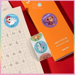 [HOTIS] Sticker Cuộn 500 Nhãn Dán Khen Thưởng Học Sinh - Tạo Động Lực, Kích Thích Học Tập, Phù Hợp Giáo Viên & Phụ Huynh