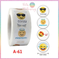 [HOTIS] Sticker Cuộn 500 Nhãn Dán Khen Thưởng Học Sinh - Tạo Động Lực, Kích Thích Học Tập, Phù Hợp Giáo Viên & Phụ Huynh