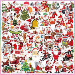 [HOTIS] Set 50 STICKER NOEL Giáng Sinh nhãn dán cán màng phim PVC không thấm nước, dán được nhiều lần