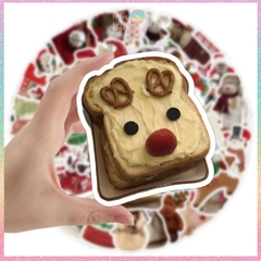 [HOTIS] Set 50 STICKER NOEL Giáng Sinh nhãn dán cán màng phim PVC không thấm nước, dán được nhiều lần