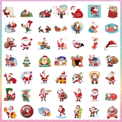 [HOTIS] Set 50 STICKER NOEL Giáng Sinh nhãn dán cán màng phim PVC không thấm nước, dán được nhiều lần