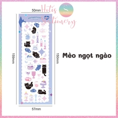 [HOTIS] [17 MẪU] Sticker trang trí card, toploader phong cách Hàn Quốc cán màng lấp lánh
