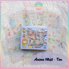 [HOTIS] Hộp 10 tờ Sticker Anime Nhật Hàn Trung trang trí sổ