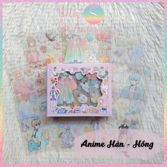 [HOTIS] Hộp 10 tờ Sticker Anime Nhật Hàn Trung trang trí sổ