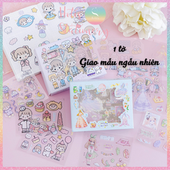 [HOTIS] Hộp 10 tờ Sticker Anime Nhật Hàn Trung trang trí sổ