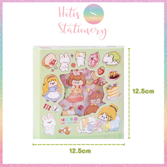 [HOTIS] Hộp 8 tờ Sticker hoạt hình PET chống thấm nước dán sổ, bình giữ nhiệt, ly thủy tinh