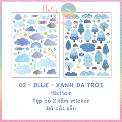 [HOTIS] Sticker cây cỏ, đám mây Cloud Word trang trí card, toploader Hàn Quốc