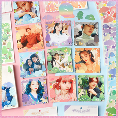 [HOTIS] Sticker cây cỏ, đám mây Cloud Word trang trí card, toploader Hàn Quốc