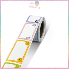 [HOTIS] Cuộn 200-300 tem dán sticker nhãn ghi tên dán sách vở, chai lọ, hộp nhựa