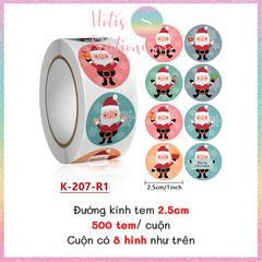 [HOTIS] 49 MẪU - Sticker nhãn dán Giáng Sinh Noel niêm phong trang trí hộp quà