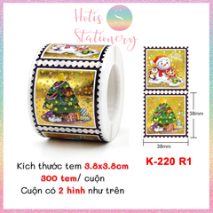 [HOTIS] 49 MẪU - Sticker nhãn dán Giáng Sinh Noel niêm phong trang trí hộp quà
