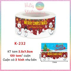 [HOTIS] 49 MẪU - Sticker nhãn dán Giáng Sinh Noel niêm phong trang trí hộp quà