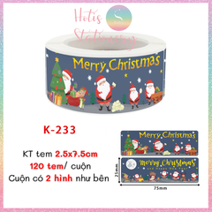 [HOTIS] 49 MẪU - Sticker nhãn dán Giáng Sinh Noel niêm phong trang trí hộp quà