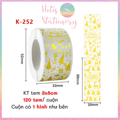 [HOTIS] 49 MẪU - Sticker nhãn dán Giáng Sinh Noel niêm phong trang trí hộp quà