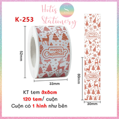 [HOTIS] 49 MẪU - Sticker nhãn dán Giáng Sinh Noel niêm phong trang trí hộp quà