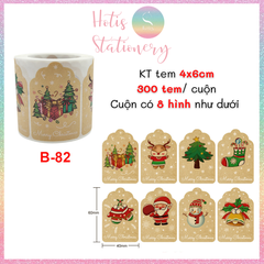 [HOTIS] 49 MẪU - Sticker nhãn dán Giáng Sinh Noel niêm phong trang trí hộp quà