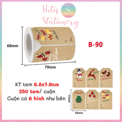 [HOTIS] 49 MẪU - Sticker nhãn dán Giáng Sinh Noel niêm phong trang trí hộp quà